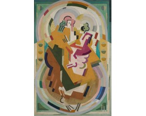 "Figure suggérée dans une peinture mesure-cadence-rythme" (Φιγούρα προτεινόμενη σε έναν πίνακα μέτρο-ρυθμός-καδέντσα) του Γάλλου καλλιτέχνη Albert Gleizes. Εκτύπωση έργο τέχνης σε κάμβα τελαρωμένο κάθετο 40Χ60εκ 