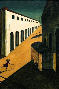 Καλλιτέχνης: Giorgio de Chirico Τίτλος: Mystery and Melancholy of a Street (Μυστήριο και Μελαγχολία ενός Δρόμου) Εκτύπωση έργο τέχνης σε κάμβα τελαρωμένο κάθετο 40Χ60εκ 