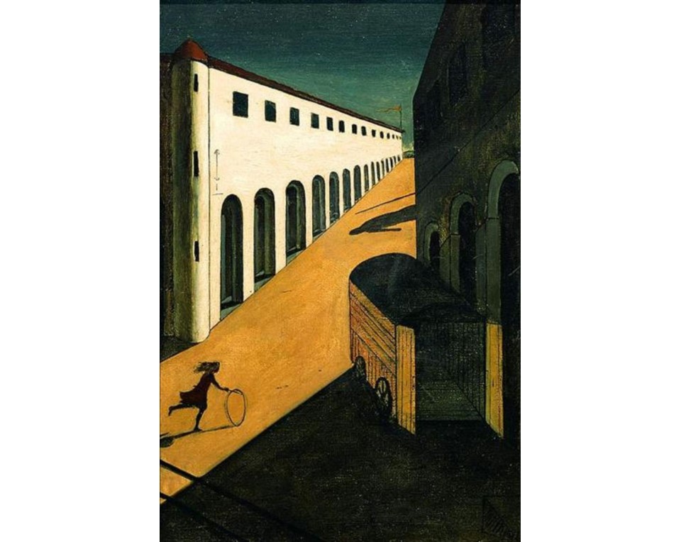 Καλλιτέχνης: Giorgio de Chirico Τίτλος: Mystery and Melancholy of a Street (Μυστήριο και Μελαγχολία ενός Δρόμου) Εκτύπωση έργο τέχνης σε κάμβα τελαρωμένο κάθετο 40Χ60εκ 