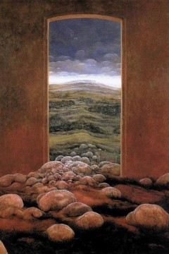 Zdzisław Beksiński Εκτύπωση έργο τέχνης σε κάμβα τελαρωμένο κάθετο 40Χ60εκ 
