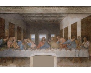 "Ο Μυστικός Δείπνος" του Λεονάρντο ντα Βίντσι.  Εκτύπωση έργο τέχνης σε κάμβα τελαρωμένο οριζόντιο 40Χ60εκ 
