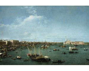 Bacino di San Marco (Λεκάνη του Αγίου Μάρκου) στη Βενετία.  Εκτύπωση έργο τέχνης σε κάμβα τελαρωμένο οριζόντιο 40Χ60εκ 