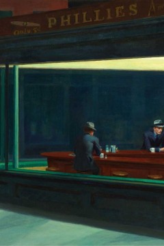  Έντουαρντ Χόπερ, "Nighthawks" (Γεράκια της νύχτας), Εκτύπωση έργο τέχνης σε κάμβα τελαρωμένο οριζόντιο 40Χ60εκ 