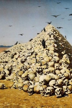 "Η Αποθέωση του Πολέμου" (The Apotheosis of War) του καλλιτέχνη Βασίλι Βερεσάγκιν (Vasily Vereshchagin). Εκτύπωση έργο τέχνης σε κάμβα τελαρωμένο οριζόντιο 40Χ60εκ 