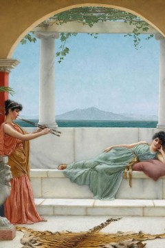  Τζον Ουίλλιαμ Γκόντουαρντ (John William Godward) με τίτλο "The Sweet Siesta of a Summer Day" (Η γλυκιά σιέστα μιας καλοκαιρινής μέρας) Εκτύπωση έργο τέχνης σε κάμβα τελαρωμένο οριζόντιο 40Χ60εκ 