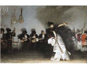 "El Jaleo" του John Singer Sargent.  Εκτύπωση έργο τέχνης σε κάμβα τελαρωμένο οριζόντιο 40Χ60εκ 