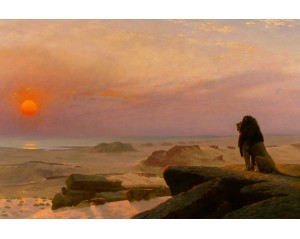 Ζαν-Λεόν Ζερόμ (Jean-Léon Gérôme) με τίτλο "Οι Δύο Μεγαλειότητες" (Les Deux Majestés).  Εκτύπωση έργο τέχνης σε κάμβα τελαρωμένο οριζόντιο 40Χ60εκ 