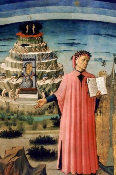  "Ο Δάντης με τη Φλωρεντία και τα Βασίλεια της Θείας Κωμωδίας" (Dante with Florence and the Realms of the Divine Comedy), έργο του Ιταλού ζωγράφου Domenico di Michelino.  Εκτύπωση έργο τέχνης σε κάμβα τελαρωμένο οριζόντιο 40Χ60εκ 