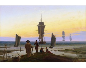 "Τα σκαλοπάτια της ζωής" (Die Lebensstufen) του Γερμανού ρομαντικού ζωγράφου Κάσπαρ Ντάβιντ Φρίντριχ Εκτύπωση έργο τέχνης σε κάμβα τελαρωμένο οριζόντιο 40Χ60εκ 