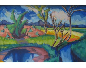 Εκτύπωση έργο τέχνης σε κάμβα τελαρωμένο οριζόντιο 40Χ60εκ 