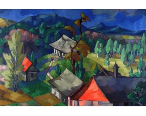 Εκτύπωση έργο τέχνης σε κάμβα τελαρωμένο οριζόντιο 40Χ60εκ 