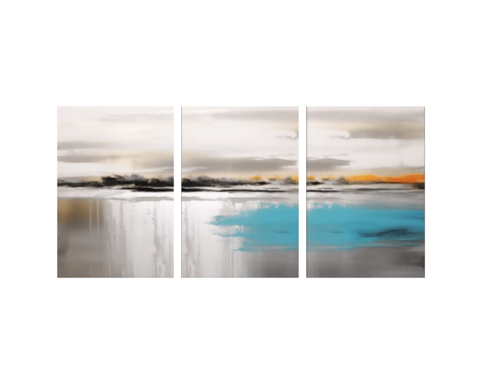 Τρίπτυχος καμβάς τοπίο αφηρημένο 51Χ102cm (34Χ51εκ 3τεμ)