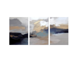 Τρίπτυχος καμβάς αφηρημένο  51Χ102cm (34Χ51εκ 3τεμ)