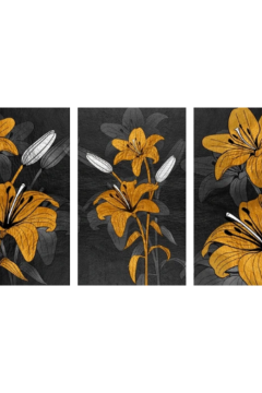 Τρίπτυχος καμβάς νεκρή φύση 50Χ90cm (30Χ50εκ 3τεμ)