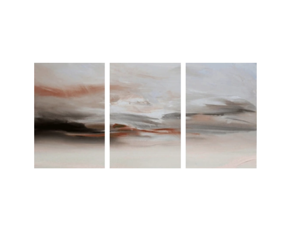 Τρίπτυχος καμβάς αφηρημένο 51Χ102cm (34Χ51εκ 3τεμ)